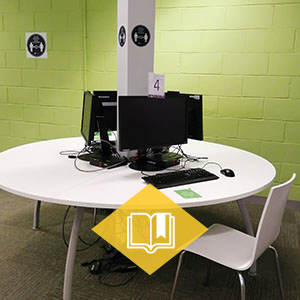 Study space with IT equipment