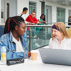 Students in the Business school