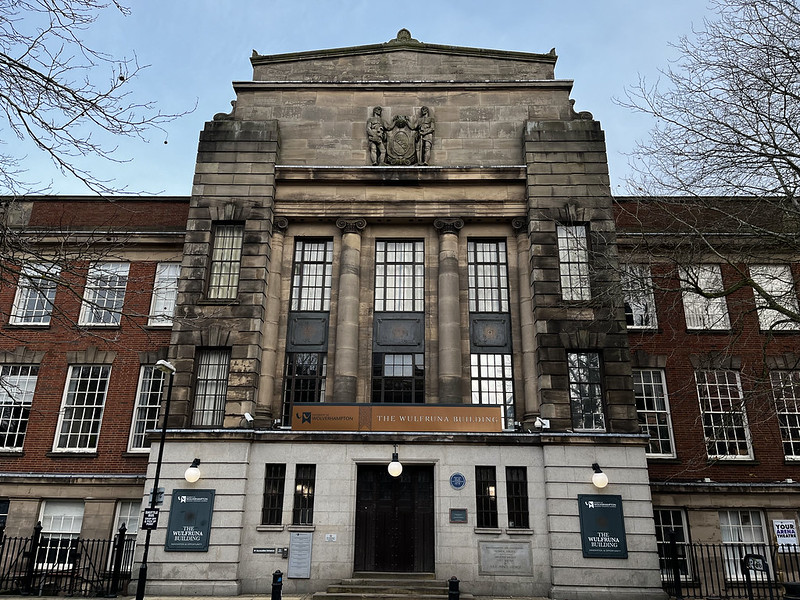 Image of the front of the Wulfruna building of University of Wolverhampton